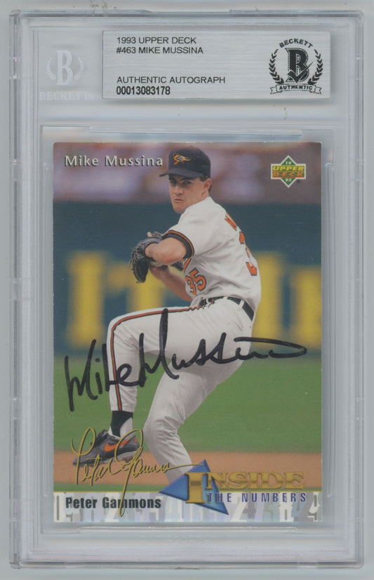 1993 Upper Deck Mike Mussina Auto - Beckett Authentic