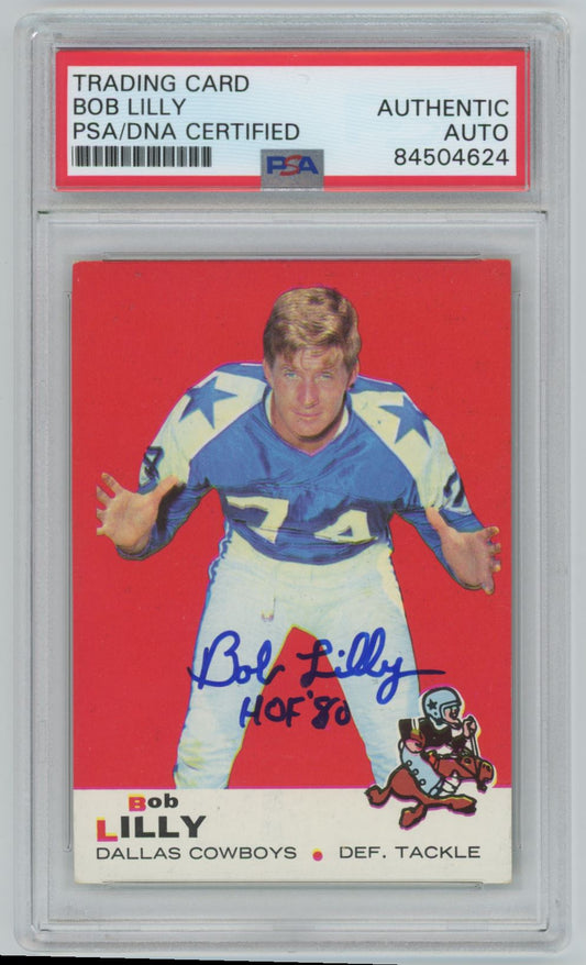 1969 Topps Bob Lilly Auto - PSA/DNA