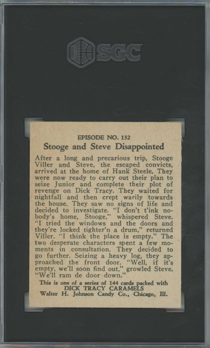 1930's Johnson Candy Co. Stooge & Steve Disappointed #132 Dick Tracy - SGC 8