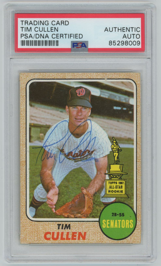 1968 Topps Tim Cullen Auto - PSA/DNA Authentic (8009)