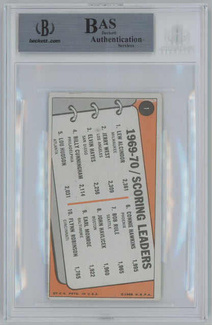 1970-71 Topps Jerry West #1 Autograph Beckett Authentic