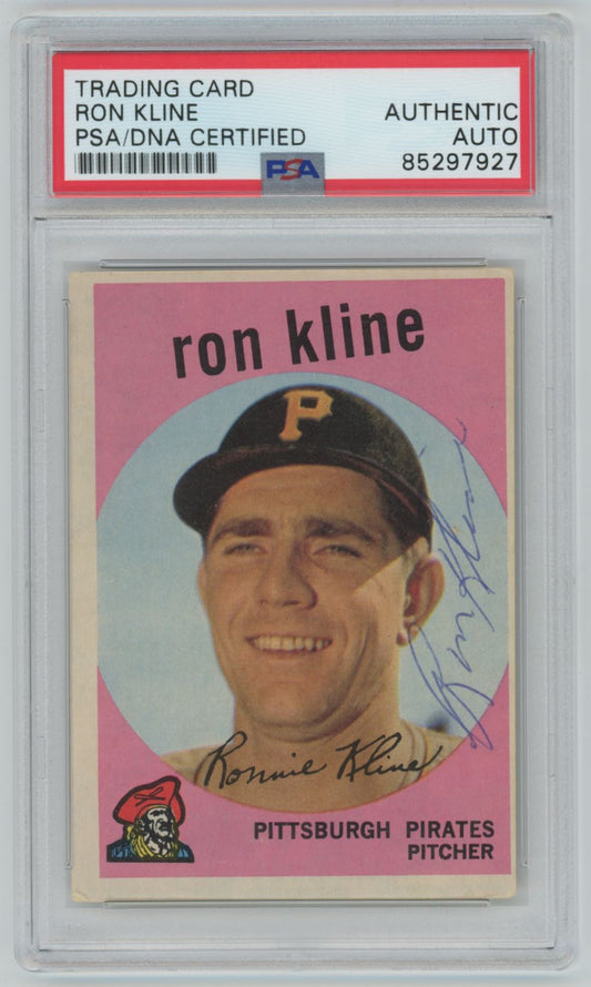 1959 Topps Ron Kline #265 Auto - PSA/DNA Authentic