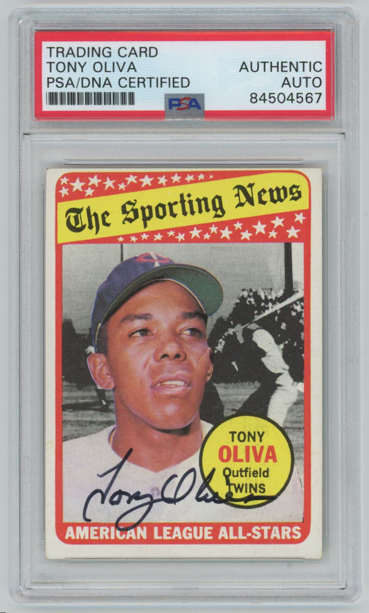 1969 Topps Tony Oliva #427 Auto - PSA/DNA