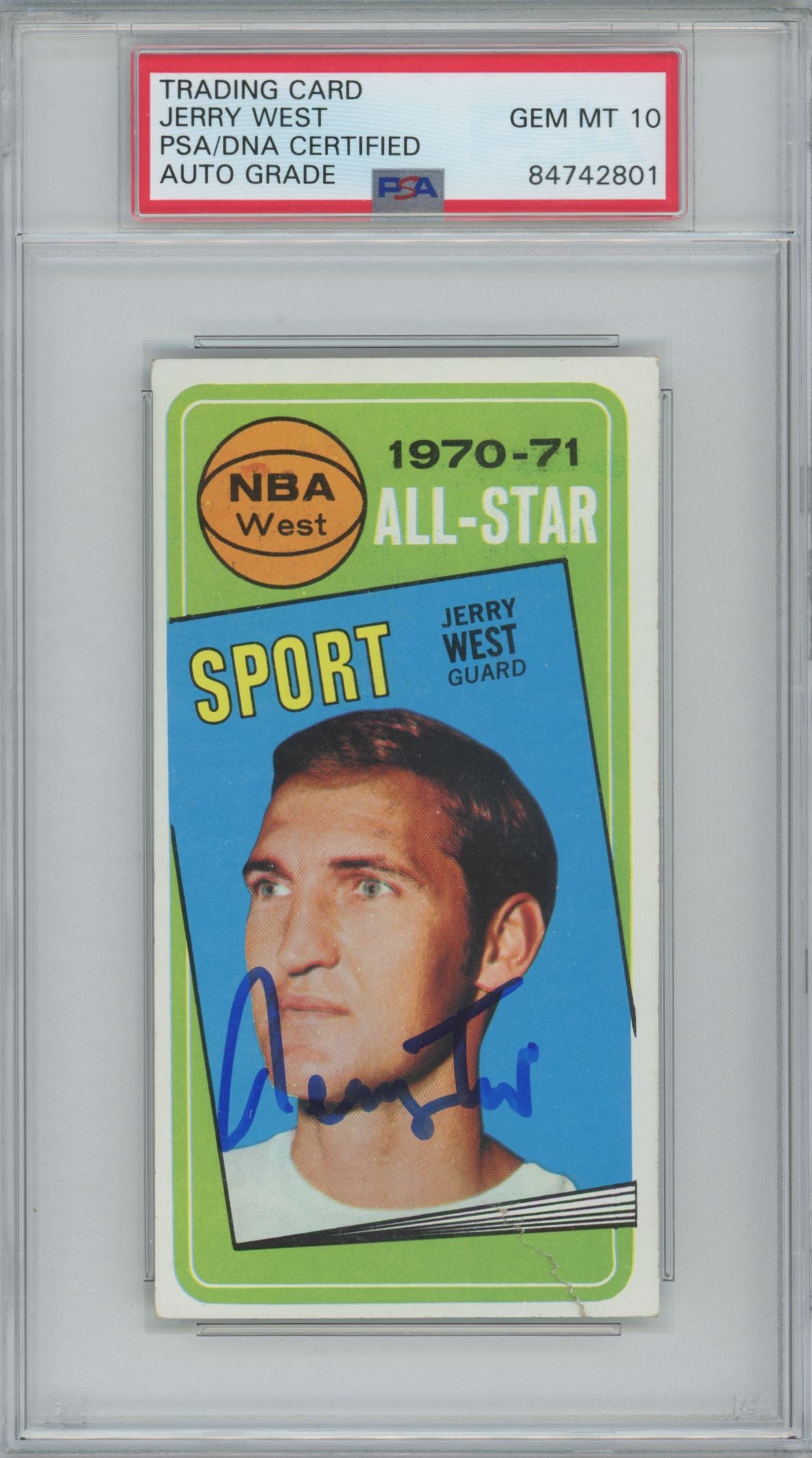 1970 Topps #107 Jerry West Auto 10 - PSA/DNA