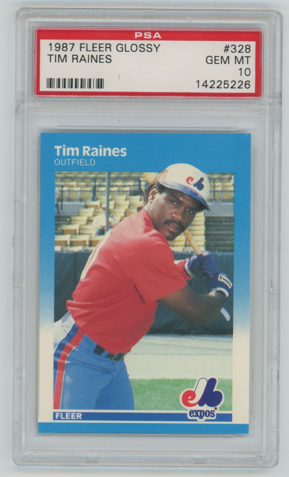 1987 Fleer Glossy Tim Raines #328 - PSA 10