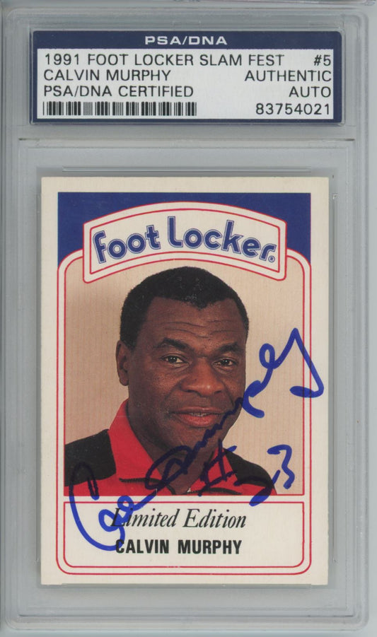 1991 Foot Locker Slam Fest Calvin Murphy #5 Auto - PSA/DNA Authentic