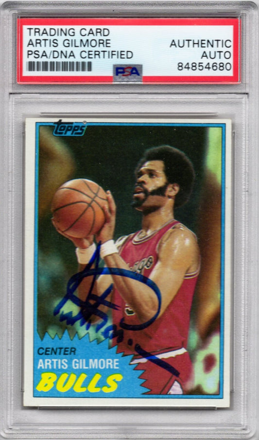 1981 TOPPS ARTIS GILMORE AUTOGRAPH PSA/DNA QUANTITY AVAILABLE