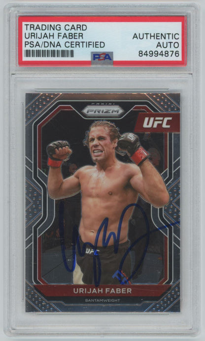 2021 Panini Prizm UFC Urijah Faber #43 Auto - PSA/DNA Authentic