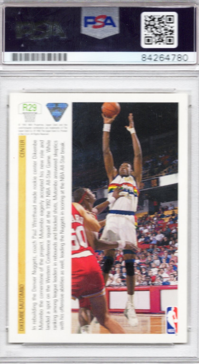 1991 UPPER DECK DIKEMBE MUTOMBO NUGGETS AUTOGRAPH PSA/DNA (4780)