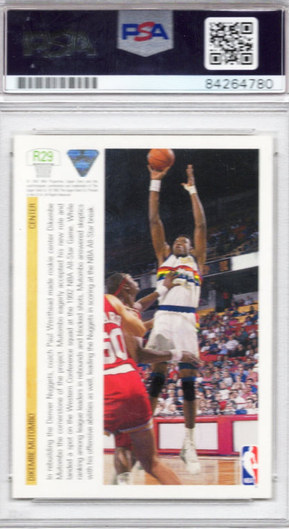1991 UPPER DECK DIKEMBE MUTOMBO NUGGETS AUTOGRAPH PSA/DNA (4780)
