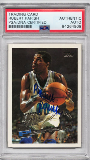 1995 TOPPS ROBERT PARISH HORNETS AUTOGRAPH PSA/DNA (4908)