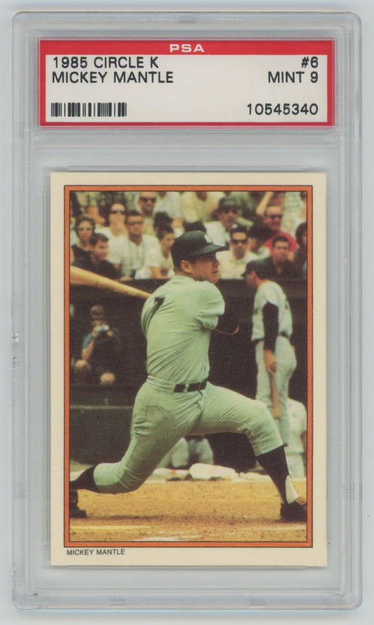 1985 Circle K Mickey Mantle #6 - PSA 9