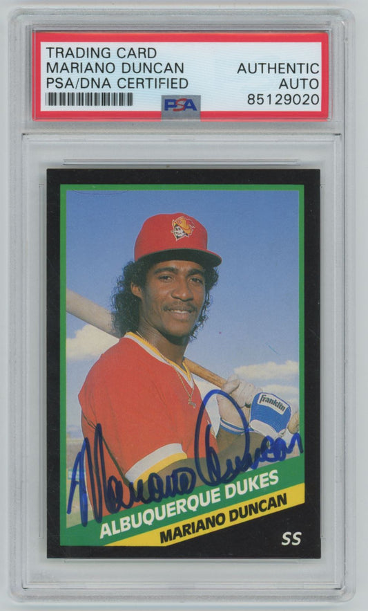 1988 Pacific Coast League Mariano Duncan Auto - PSA/DNA