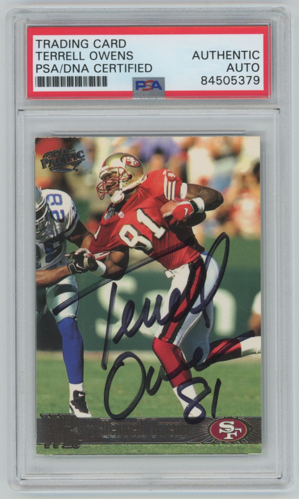 1998 Pacific Collection Terrell Owens #382 Auto - PSA/DNA Authentic