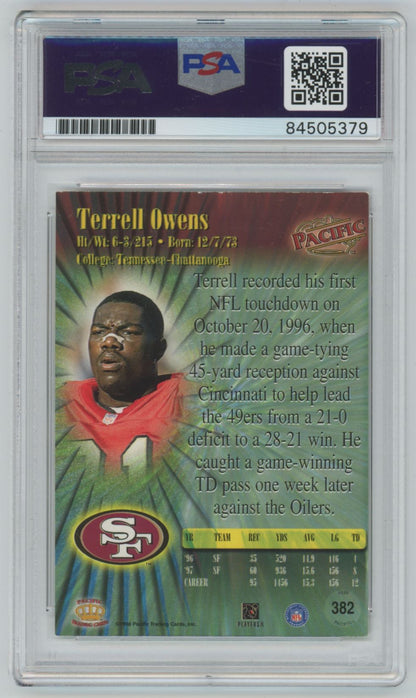 1998 Pacific Collection Terrell Owens #382 Auto - PSA/DNA Authentic