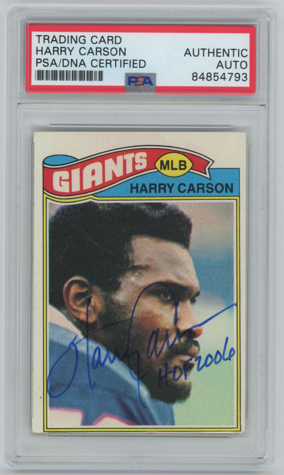 1977 Topps Harry Carson #146 Auto "HOF 2006" - PSA/DNA