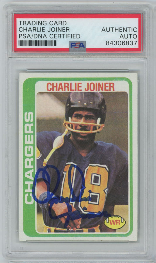 1978 Topps #338 Charlie Joiner Auto - PSA/DNA Authentic