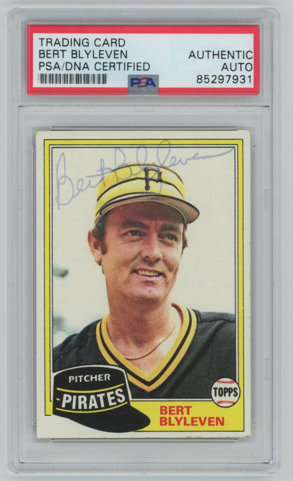 1981 Topps Bert Blyleven Auto - PSA/DNA Authentic