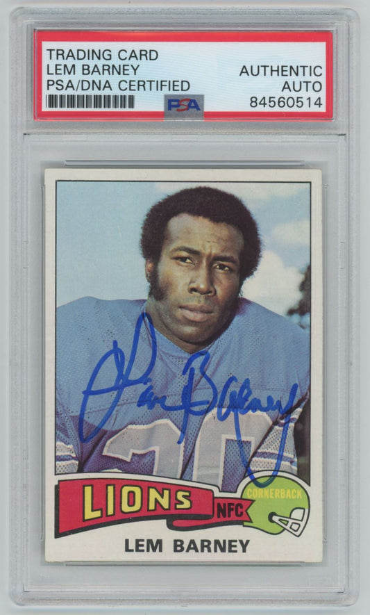 1975 Topps Lem Barney Auto - PSA/DNA