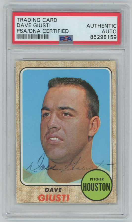 1968 Topps Dave Giusti Auto - PSA/DNA Authentic (8159)