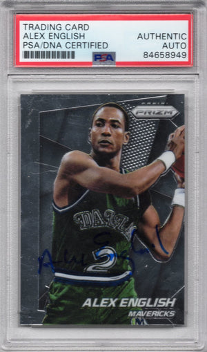 2014 PRIZM ALEX ENGLISH AUTOGRAPH PSA/DNA (8949)