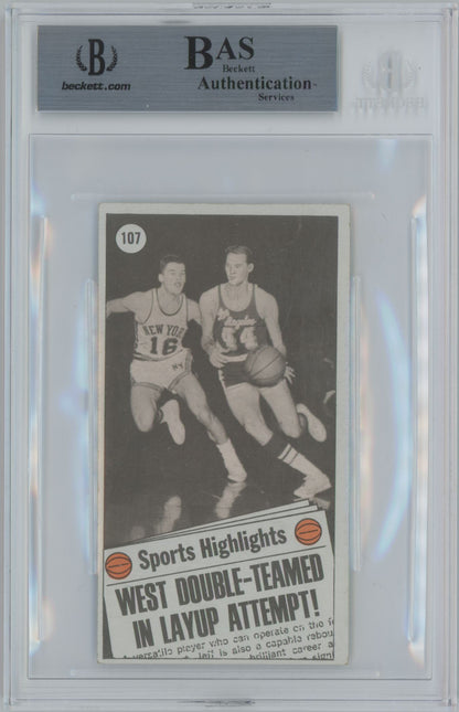 1970 Topps #107 Jerry West "HOF 1980-2010" Auto Beckett Authentic (9696)