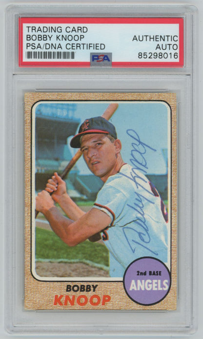 1968 Topps Bobby Knoop Auto - PSA/DNA Authentic (8016)