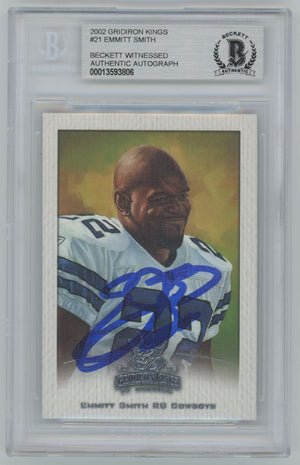 2002 Donruss Gridiron Kings Emmitt Smith Auto - Beckett Authentic