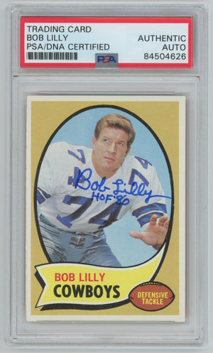 1970 Topps Bob Lilly Auto - PSA/DNA