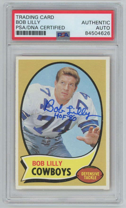 1970 Topps Bob Lilly Auto - PSA/DNA