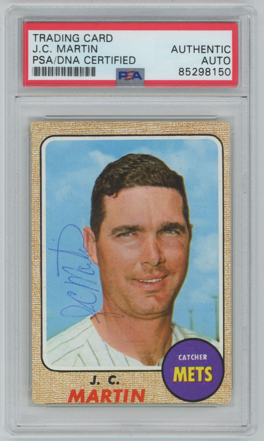 1968 Topps J.C. Martin Auto - PSA/DNA Authentic (8150)