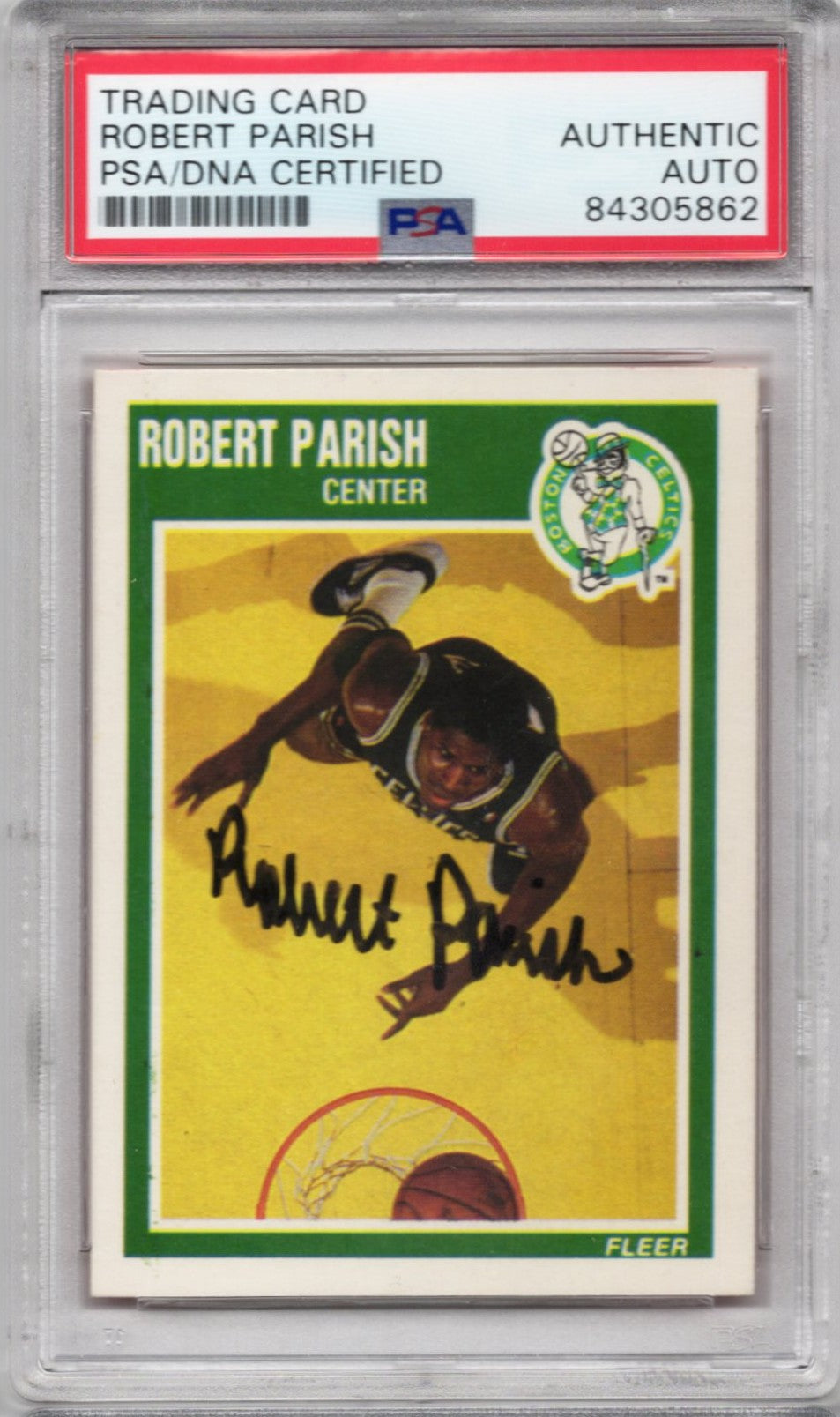 1989 FLEER ROBERT PARISH AUTOGRAPH PSA/DNA (5862)