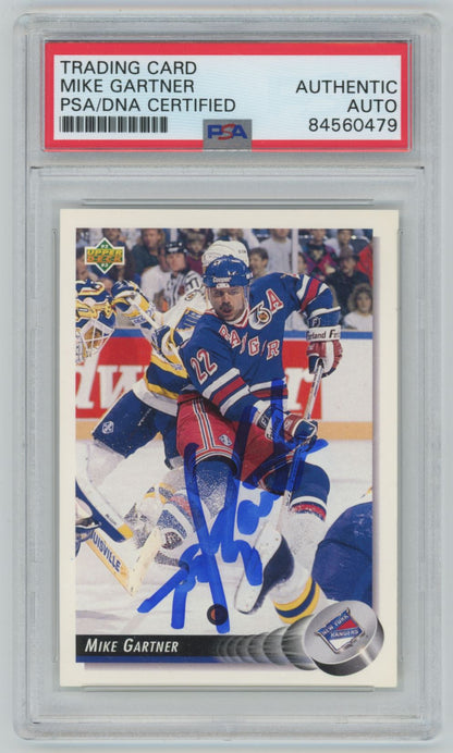 1992 Upper Deck NHL Mike Gartner Auto - PSA/DNA Authentic