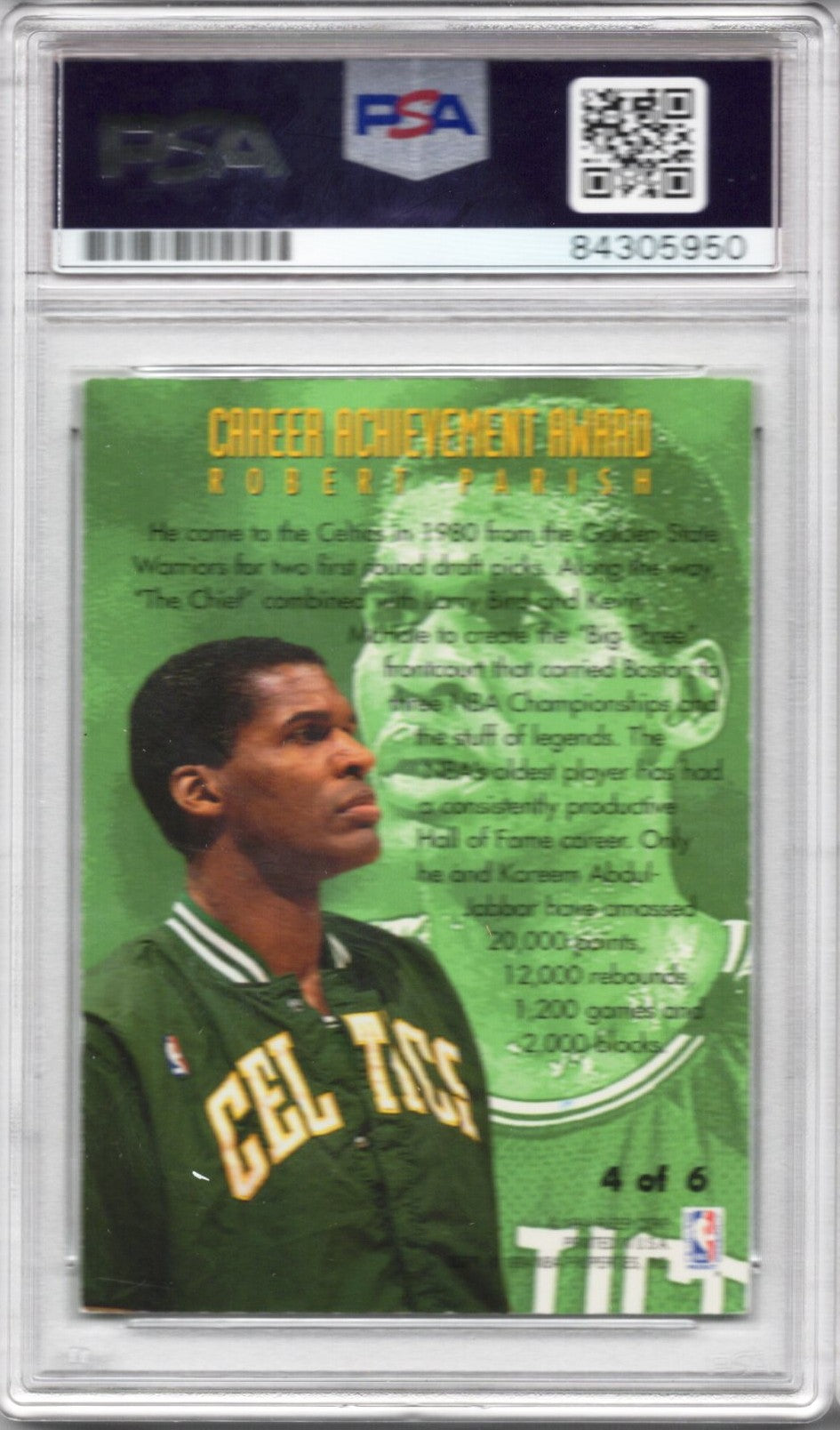 1994 FLEER CAREER AWARD ACHIEVEMENT CLETICS ROBERT PARISH AUTOGRAPH PSA/DNA (5950)