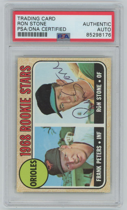 1968 Topps Ron Stone #409 Auto - PSA/DNA Authentic (8176)