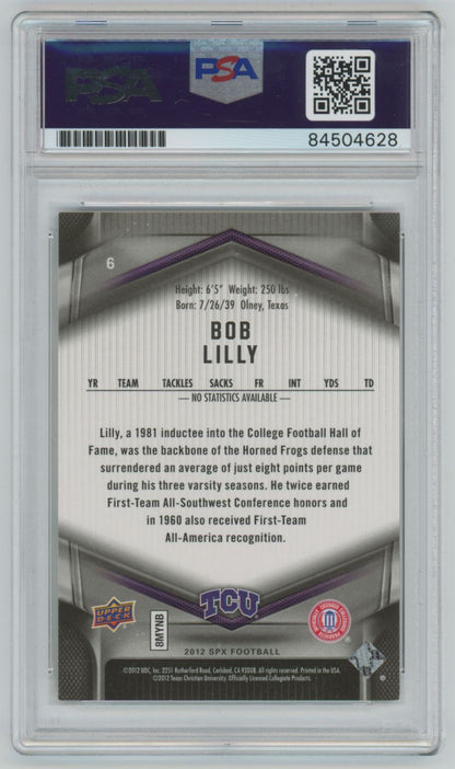 2012 SPx Football Bob Lilly Auto - PSA/DNA