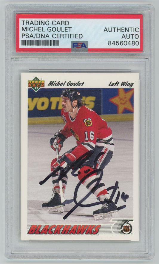 1991 Upper Deck Michel Goulet Auto - PSA/DNA Authentic