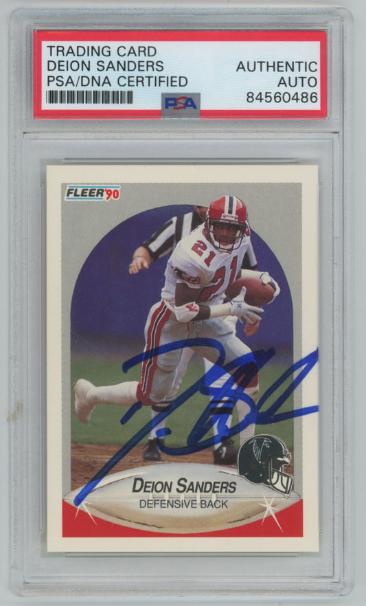 1990 Fleer Deion Sanders Auto - PSA/DNA