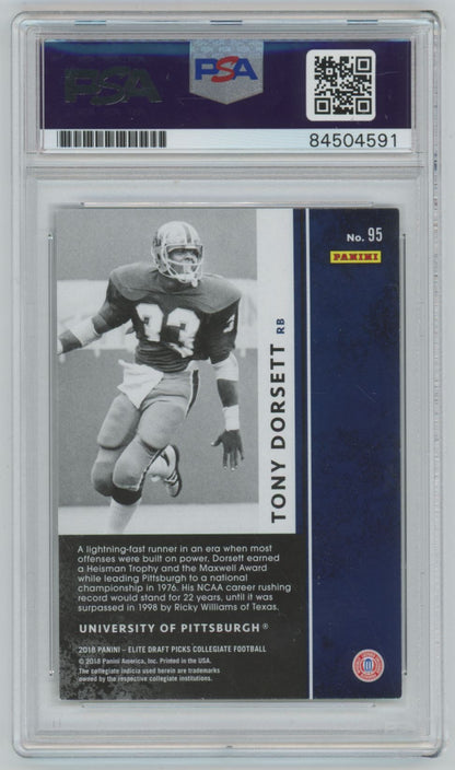 2018 Panini Elite Draft Picks Tony Dorsett Auto - PSA/DNA