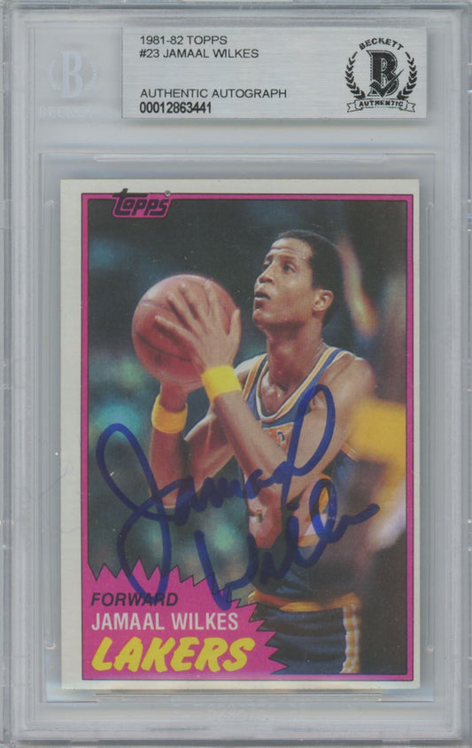 1981-82 Topps #23 Jamaal Wilkes Auto - Beckett Authentic (3440)