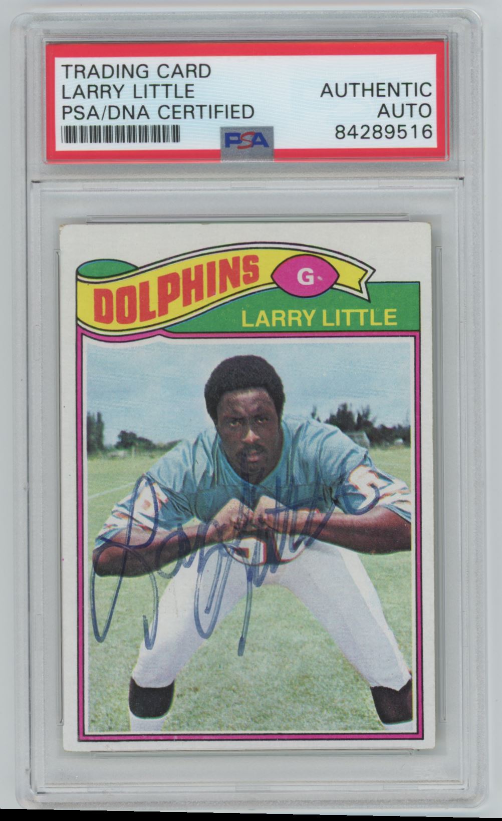 1977 Topps Larry Little Auto - PSA/DNA