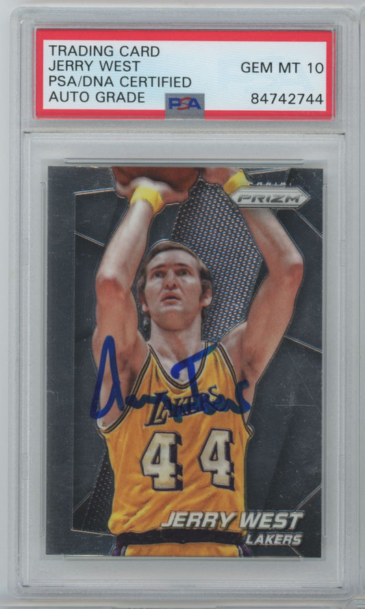 2014 Panini Prizm #211 Jerry West Auto - PSA 10 Auto Grade