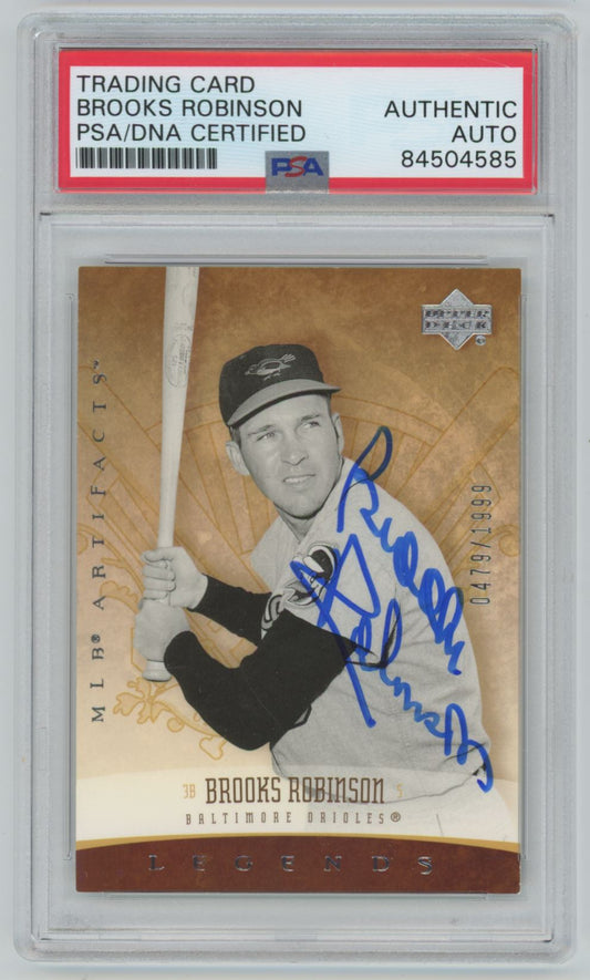 2005 Upper Deck MLB Artifacts Brooks Robinson Auto - PSA/DNA