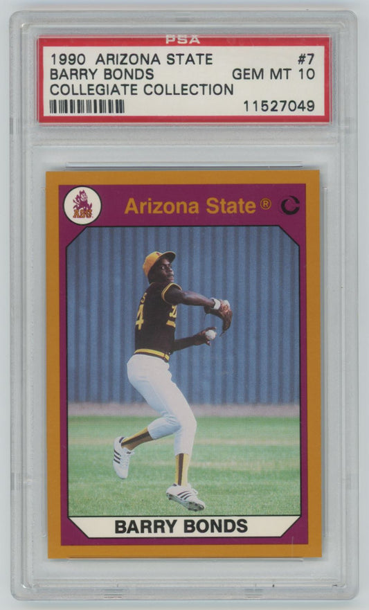 1990 Arizona State Barry Bonds Collegiate Collection #7 - PSA 10