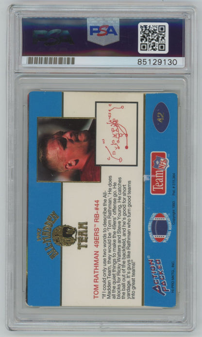 1990 Action Packed All-Madden Team Tom Rathman Auto - PSA/DNA