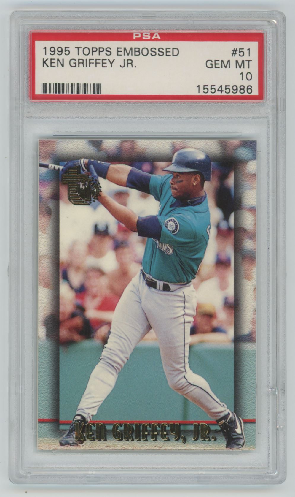 1995 Topps Embossed Ken Griffey Jr. #51 - PSA 10