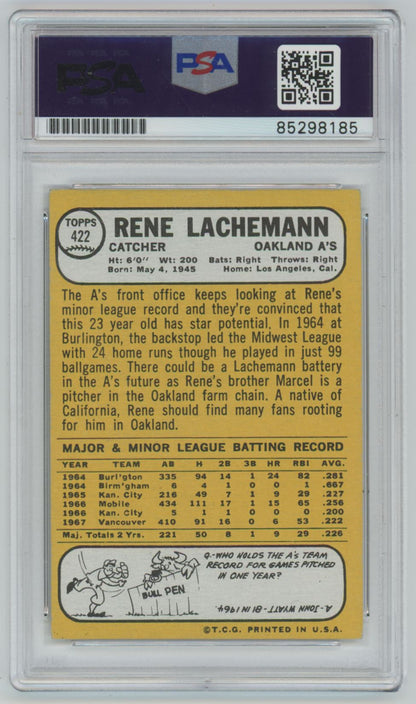 1968 Topps Rene Lachemann Auto - PSA/DNA Authentic (8185)