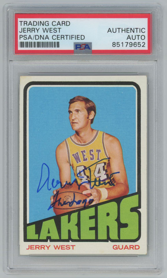 1972 Topps #75 Jerry West "The Logo" Auto - PSA/DNA (9652)