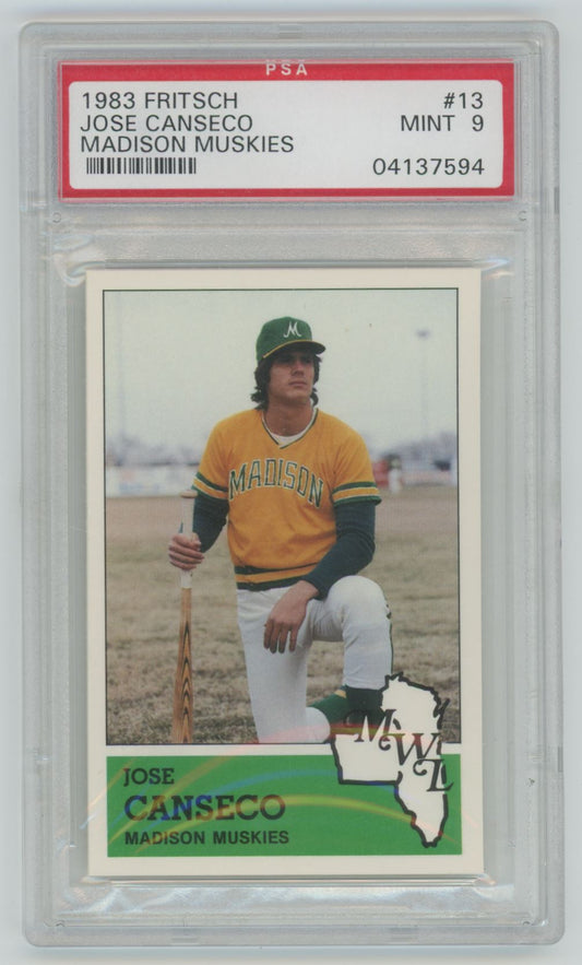 1983 Fritsch Jose Canseco Madison Muskies #13 - PSA 9