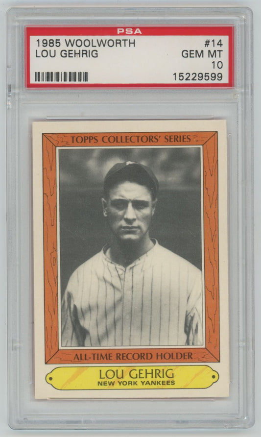 1985 Woolworth Lou Gehrig #14 - PSA 10